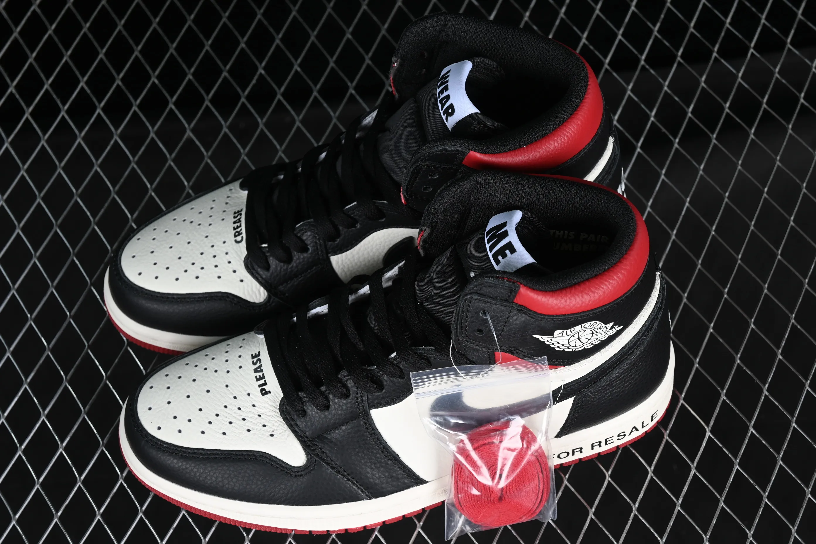 All categories Air Jordan Jordan series basketball shoes Air Jordan 1 High Air Jordan 1 Retro High OG NRG "Not For Resale" AJ1 No resale Black and white red toe 861428-106